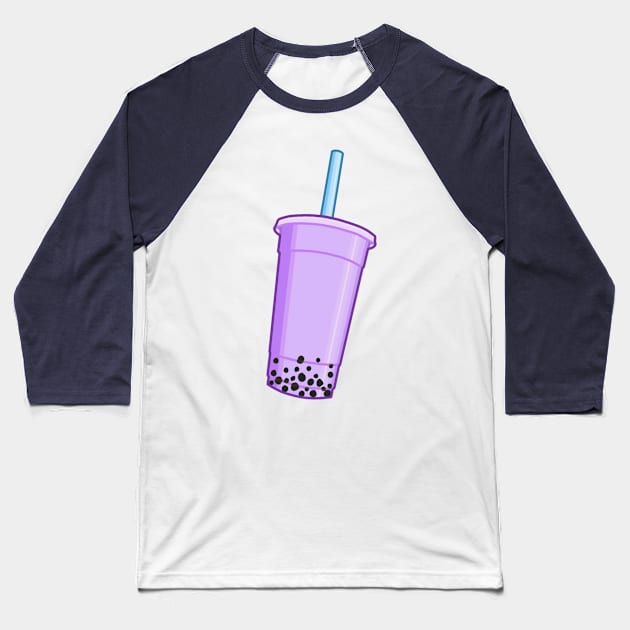 Taro Bubble Tea Baseball T-Shirt by RedCoco-Studios